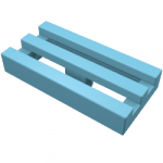 Tile Special 1 x 2 Grille with Bottom Groove