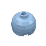 Brick Round 2 x 2 Dome Top - Blocked Open Stud with Bottom Axle Holder x Shape + Orientation