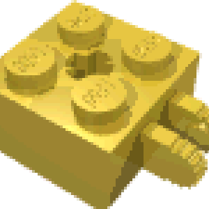 Hinge Brick 2 x 2 Locking with 2 Fingers Vertical and Axle Hole