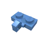 Hinge Plate 1 x 2 Locking with 1 Finger on Side, with Groove