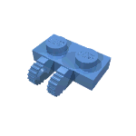 Hinge Plate 1 x 2 Locking with 2 Fingers on Side