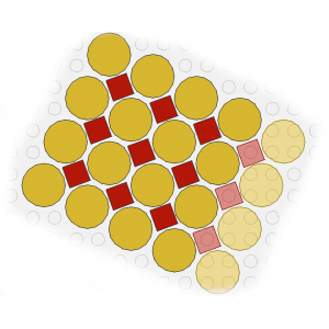 Tile Round 2 x 2 and Tile 1 x 1 Twisted