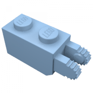Hinge Brick 1 x 2 Locking with 2 Fingers Vertical End