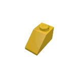 Slope 45° 2 x 1 with Bottom Pin