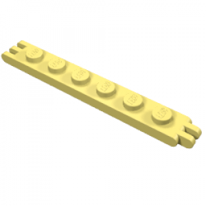 Hinge Plate 1 x 6 with 2 and 3 Fingers On Ends