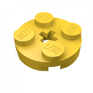 Plate Round 2 x 2 with Axle Hole Type 1 (+ Opening)