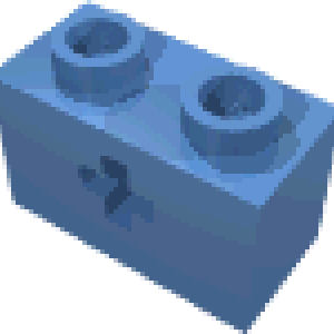 Technic Brick 1 x 2 with Axle Hole Type 1 [+ Opening] and Bottom Pin