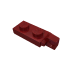 Hinge Plate 1 x 2 Locking with 1 Finger On End, with Groove