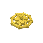 Plate Special 2 x 2 with Bar Frame Octagonal, Reinforced, Completely Round Studs
