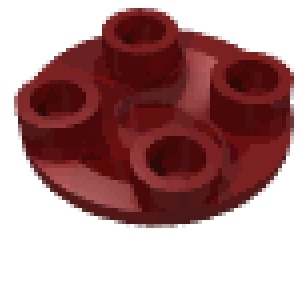 Plate Round 2 x 2 with Rounded Bottom [Boat Stud]