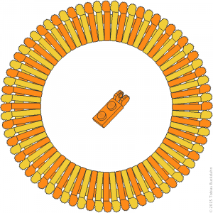 Hinge Plate 1 x 2 Locking Dual Finger Ring