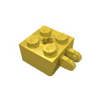 Hinge Brick 2 x 2 Locking with 2 Fingers Vertical and Axle Hole