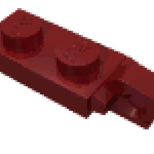 Hinge Plate 1 x 2 Locking with 1 Finger On End, with Groove