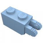 Hinge Brick 1 x 2 Locking with 2 Fingers Vertical End