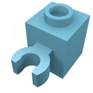 Brick Special 1 x 1 with Clip Vertical [Open O Clip, Hollow Stud]