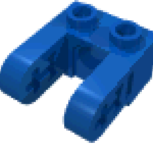 Technic Brick 1 x 2 with Hole and Dual Beam Extensions
