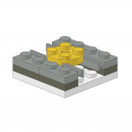 Plate 2 x 2 Round on Door Rails
